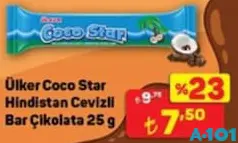 ÜLKER COCO STAR HİNDİSTAN CEVİZLİ BAR ÇİKOLATA 25 G